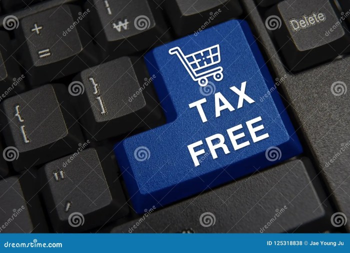 Premium Photo | TAX FREE is written in a white notebook on black laptop How to Buy High-End PC Hardware Tax-Free